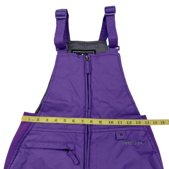 Arctix A6 Snow Bib Youth Large Purple Front Zip Insulated Warm Winter Outdoor - Picture 8 of 11